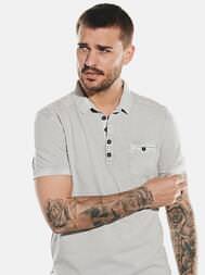 emilio adani Herren Poloshirt in Silbergrau emilio adani Herren Poloshirt in Silbergrau