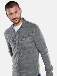 emilio adani Herren Poloshirt langarm in Dunkelgrau emilio adani Herren Poloshirt langarm in Dunkelgrau