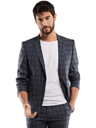 emilio adani Herren Anzugsakko mit Karomuster in Marineblau emilio adani Herren Anzugsakko mit Karomuster in Marineblau