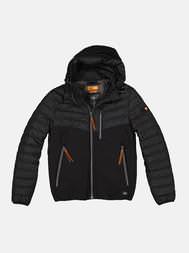 emilio adani Herren Steppjacke mit Materialmix in Schwarz emilio adani Herren Steppjacke mit Materialmix in Schwarz
