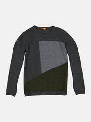 emilio adani Herren Rundhals Pullover in Anthrazit emilio adani Herren Rundhals Pullover in Anthrazit
