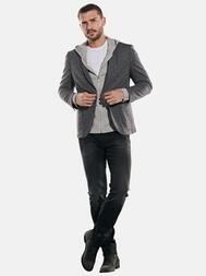 emilio adani Herren Sakko mit Minimalprint in Kieselgrau emilio adani Herren Sakko mit Minimalprint in Kieselgrau