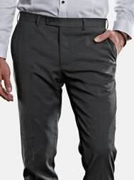 emilio adani Herren Ministruktur Anzughose slim fit in Granitgrau emilio adani Herren Ministruktur Anzughose slim fit in Granitgrau