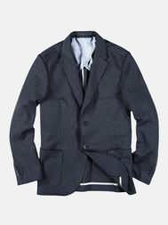 emilio adani Herren elastisches Sakko mit lässiger Kantenverarbeitung in Marineblau emilio adani Herren elastisches Sakko mit lässiger Kantenverarbeitung in Marineblau