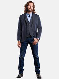emilio adani Herren elastisches Sakko mit lässiger Kantenverarbeitung in Marineblau emilio adani Herren elastisches Sakko mit lässiger Kantenverarbeitung in Marineblau