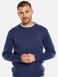 emilio adani Herren Rundhals Pullover in Royalblau emilio adani Herren Rundhals Pullover in Royalblau