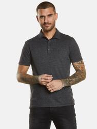 emilio adani Herren Polo-Shirt gemustert in Anthrazit emilio adani Herren Polo-Shirt gemustert in Anthrazit