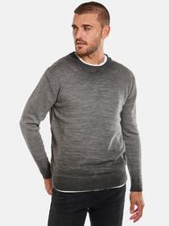 emilio adani Herren Rundhals Pullover in Kieselgrau emilio adani Herren Rundhals Pullover in Kieselgrau