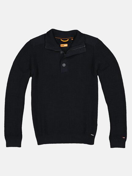 emilio adani Pullover mit Troyerkragen emilio adani Pullover mit Troyerkragen