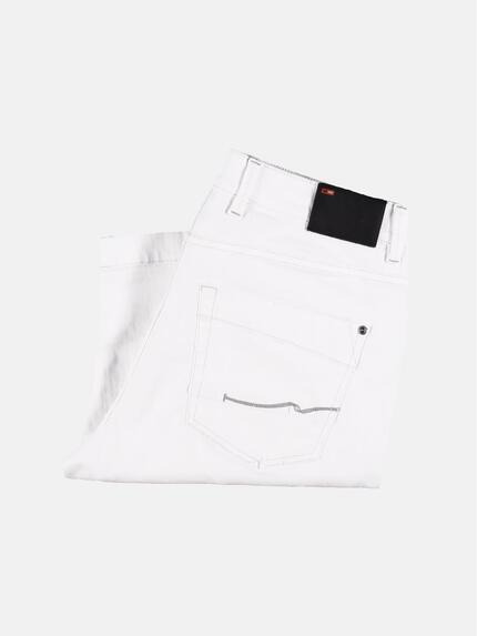 emilio adani Weiße Denim Short mit modischen Destroys emilio adani Weiße Denim Short mit modischen Destroys