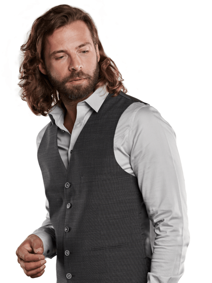 emilio adani Herren Anzugweste mit minimal Muster in Anthrazit emilio adani Herren Anzugweste mit minimal Muster in Anthrazit