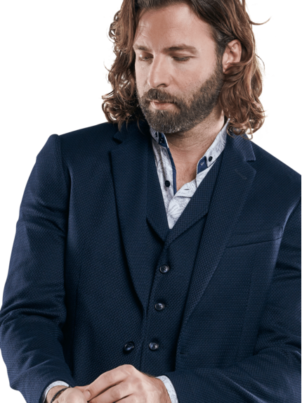 emilio adani Herren Casual Sakko in 3D Optik in Saphirblau emilio adani Herren Casual Sakko in 3D Optik in Saphirblau