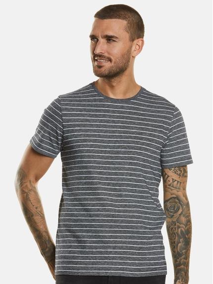 emilio adani Herren T-Shirt mit Leinenanteil in Anthrazit emilio adani Herren T-Shirt mit Leinenanteil in Anthrazit