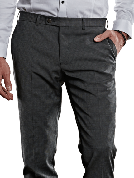 emilio adani Herren Ministruktur Anzughose slim fit in Granitgrau emilio adani Herren Ministruktur Anzughose slim fit in Granitgrau