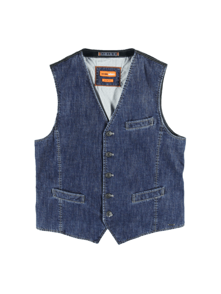 emilio adani Herren Denim Sakkoweste in Indigoblau emilio adani Herren Denim Sakkoweste in Indigoblau