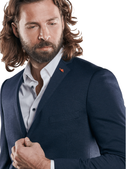 emilio adani Herren voll elastisches Business-Sakko in Saphirblau emilio adani Herren voll elastisches Business-Sakko in Saphirblau