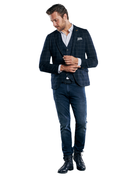 emilio adani Herren Sakko mit Gittertnetz-Karo in Schwarz emilio adani Herren Sakko mit Gittertnetz-Karo in Schwarz