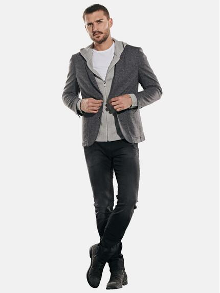 emilio adani Herren Sakko mit Minimalprint in Kieselgrau emilio adani Herren Sakko mit Minimalprint in Kieselgrau