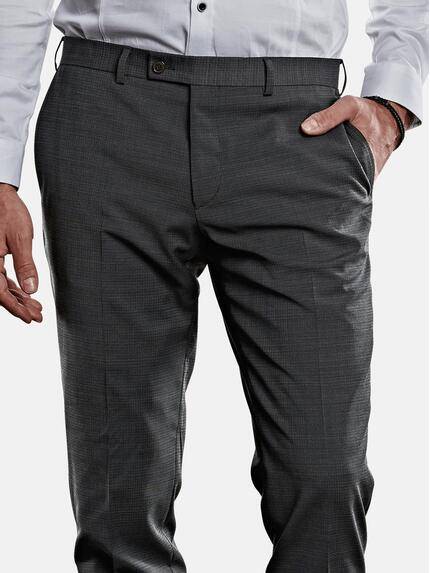 emilio adani Herren Ministruktur Anzughose slim fit in Granitgrau emilio adani Herren Ministruktur Anzughose slim fit in Granitgrau