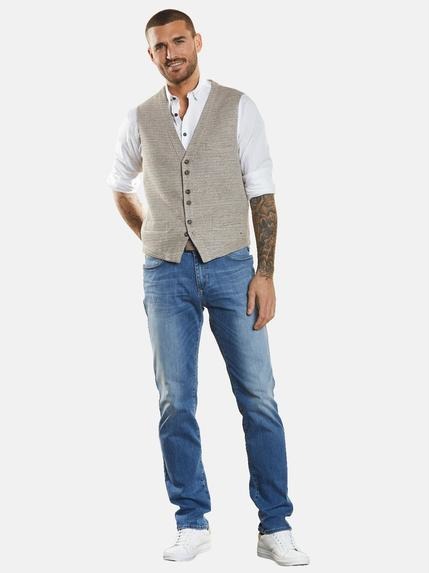 emilio adani Herren Sakko-Weste strukturiert in Braunbeige emilio adani Herren Sakko-Weste strukturiert in Braunbeige