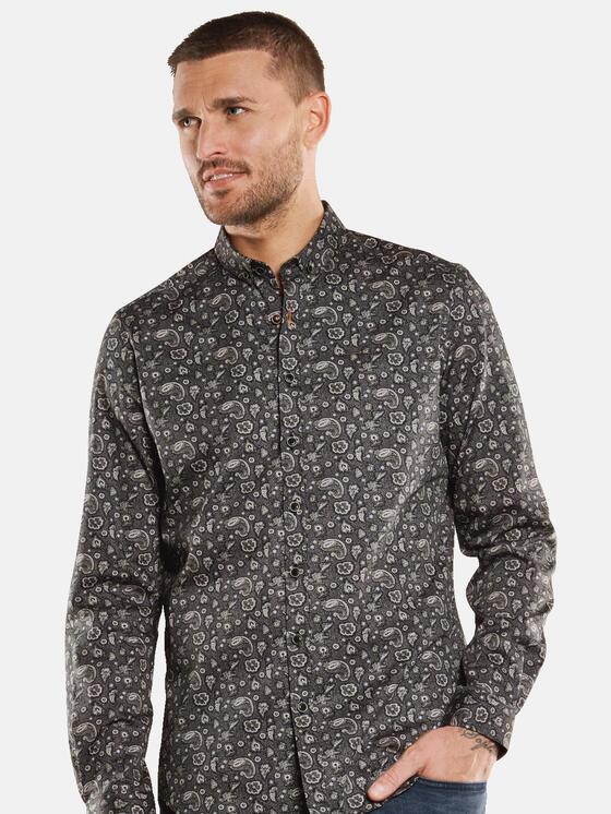 emilio adani Langarm-Hemd mit All-Over-Print emilio adani Langarm-Hemd mit All-Over-Print