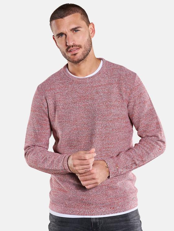 emilio adani Herren Rundhals Pullover in Feuerrot emilio adani Herren Rundhals Pullover in Feuerrot