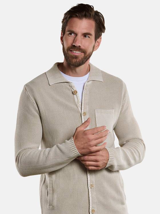 Herren Engbers Cardigan Strukturiert In Braunbeige Kaufen