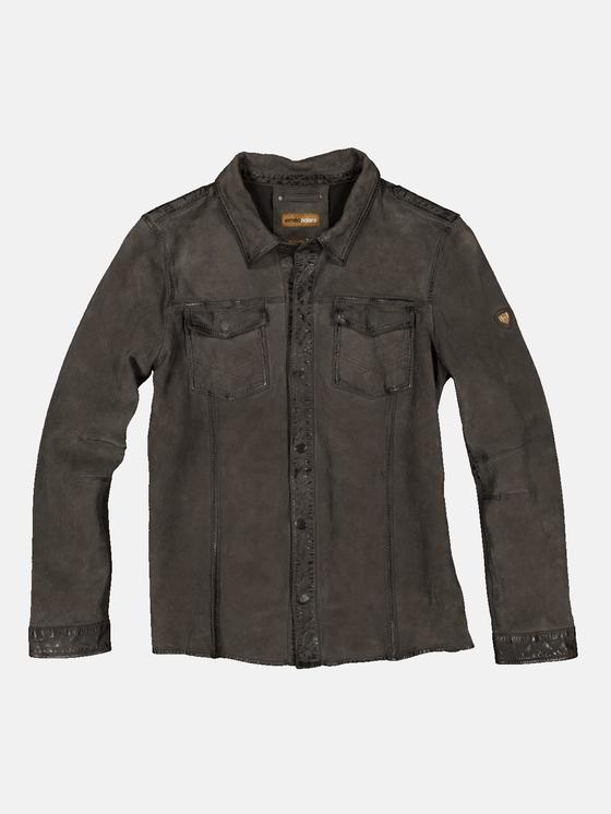 emilio adani Herren Lederjacke slim fit in Dunkelbraun emilio adani Herren Lederjacke slim fit in Dunkelbraun