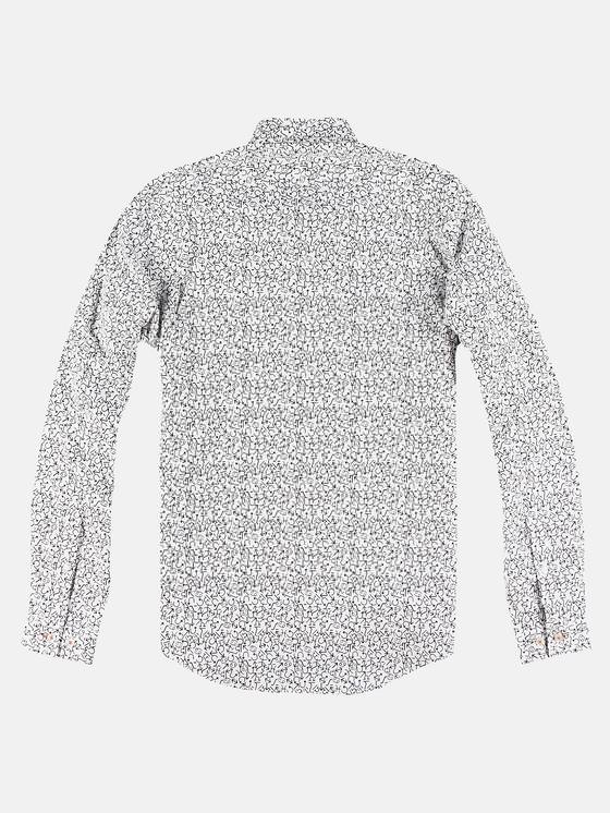 emilio adani Herren Modisches Langarmhemd mit Fancy-Allover-Print in Schwarz emilio adani Herren Modisches Langarmhemd mit Fancy-Allover-Print in Schwarz
