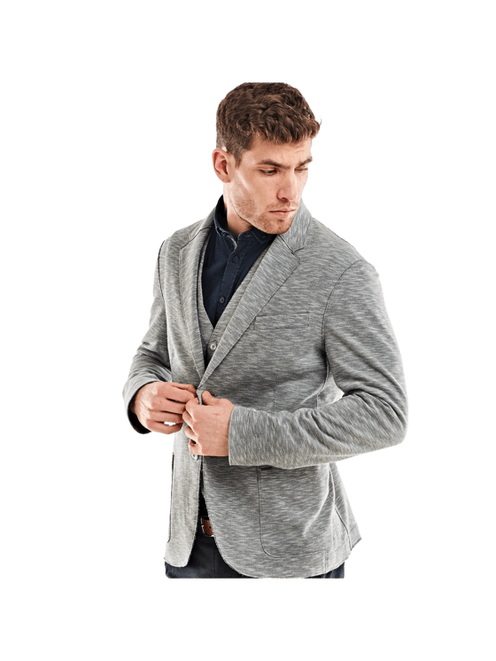 emilio adani Herren Freizeit-Sakko slim fit in Silbergrau emilio adani Herren Freizeit-Sakko slim fit in Silbergrau