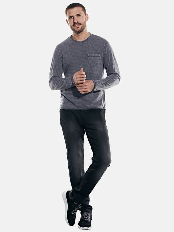 emilio adani Herren Rundhals Shirt in Granitgrau emilio adani Herren Rundhals Shirt in Granitgrau