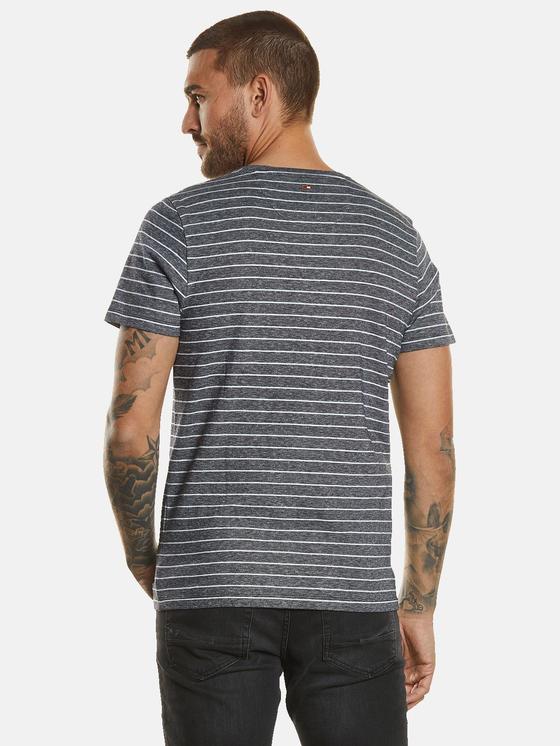 emilio adani Herren T-Shirt mit Leinenanteil in Anthrazit emilio adani Herren T-Shirt mit Leinenanteil in Anthrazit
