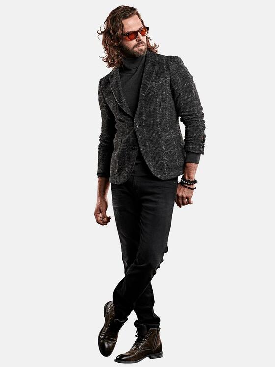 emilio adani Herren Freizeit-Sakko slim fit in Schwarz emilio adani Herren Freizeit-Sakko slim fit in Schwarz