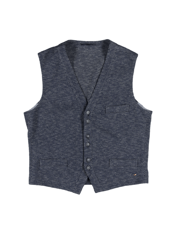 emilio adani Herren Sakkoweste mit Retromuster in Saphirblau emilio adani Herren Sakkoweste mit Retromuster in Saphirblau
