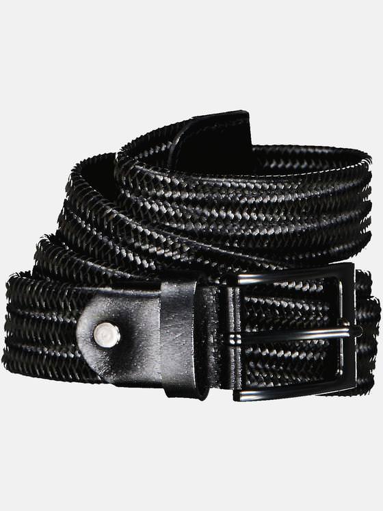 emilio adani Herren Ledergürtel im Flechtdesign in Schwarz emilio adani Herren Ledergürtel im Flechtdesign in Schwarz