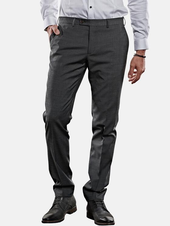 emilio adani Herren Ministruktur Anzughose slim fit in Granitgrau emilio adani Herren Ministruktur Anzughose slim fit in Granitgrau