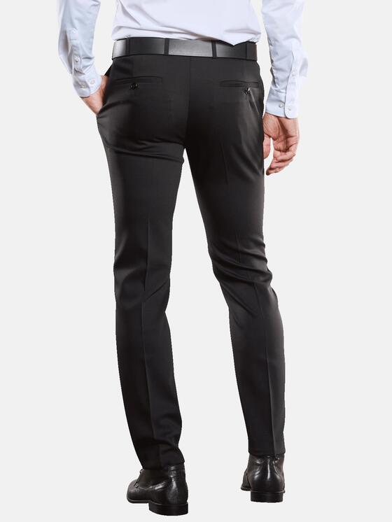 emilio adani Herren Anzughose mit dezenter Struktur in Schwarz emilio adani Herren Anzughose mit dezenter Struktur in Schwarz