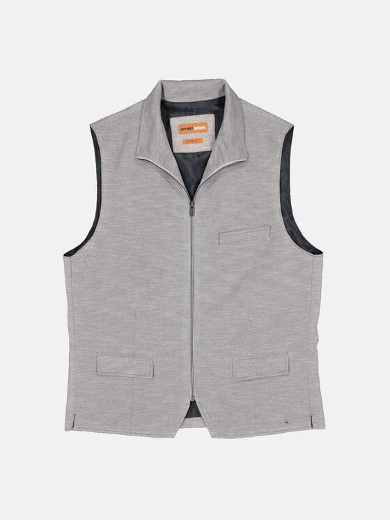 emilio adani Herren Sakkoweste in Braunbeige emilio adani Herren Sakkoweste in Braunbeige