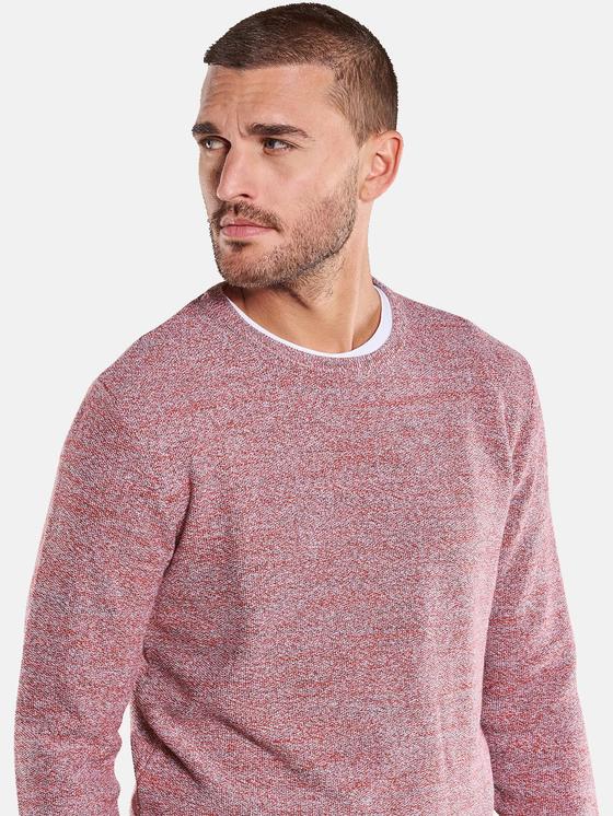 emilio adani Herren Rundhals Pullover in Feuerrot emilio adani Herren Rundhals Pullover in Feuerrot