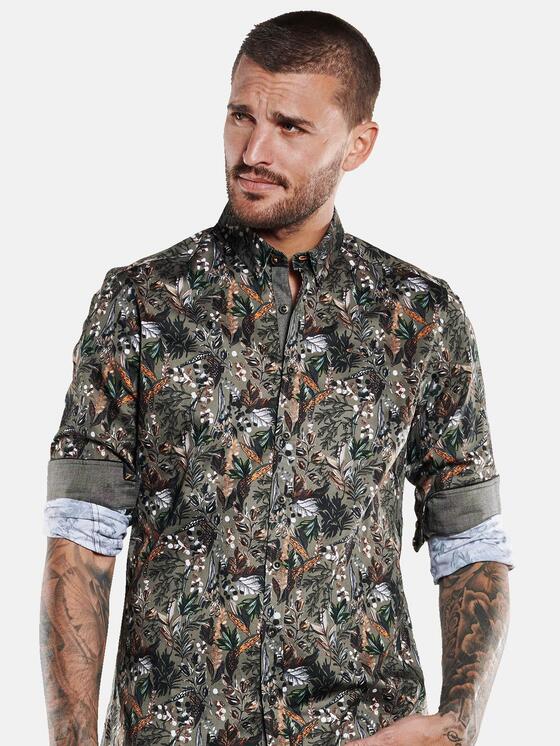 emilio adani Herren Hemd langarm in Khaki emilio adani Herren Hemd langarm in Khaki