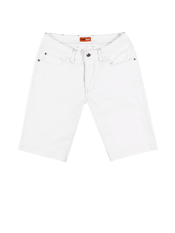 emilio adani Weiße Denim Short mit modischen Destroys emilio adani Weiße Denim Short mit modischen Destroys