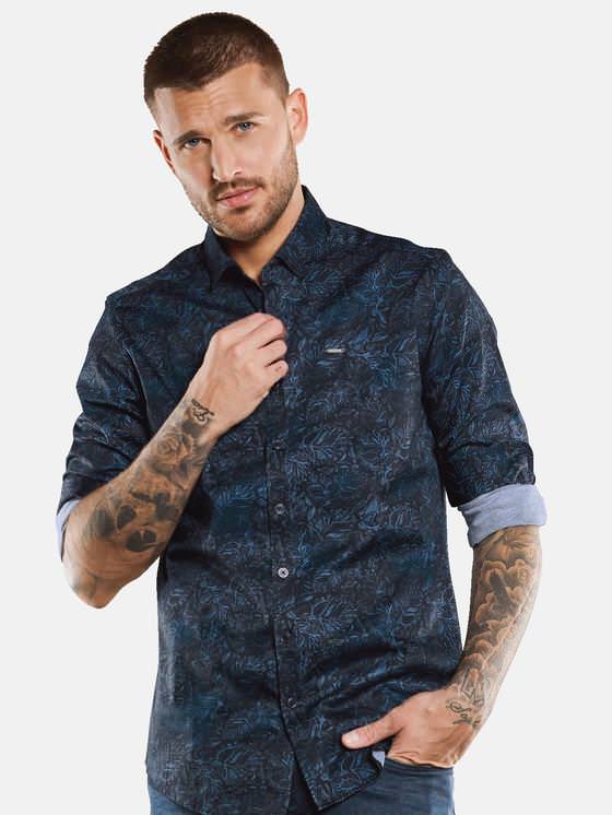 emilio adani Herren Hemd langarm in Saphirblau emilio adani Herren Hemd langarm in Saphirblau
