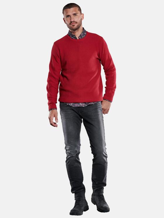 emilio adani Herren Rundhals Pullover in Feuerrot emilio adani Herren Rundhals Pullover in Feuerrot