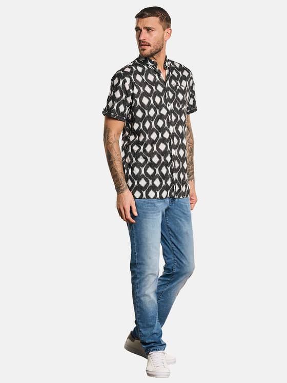 emilio adani Kurzarm-Hemd mit All-Over-Print emilio adani Kurzarm-Hemd mit All-Over-Print