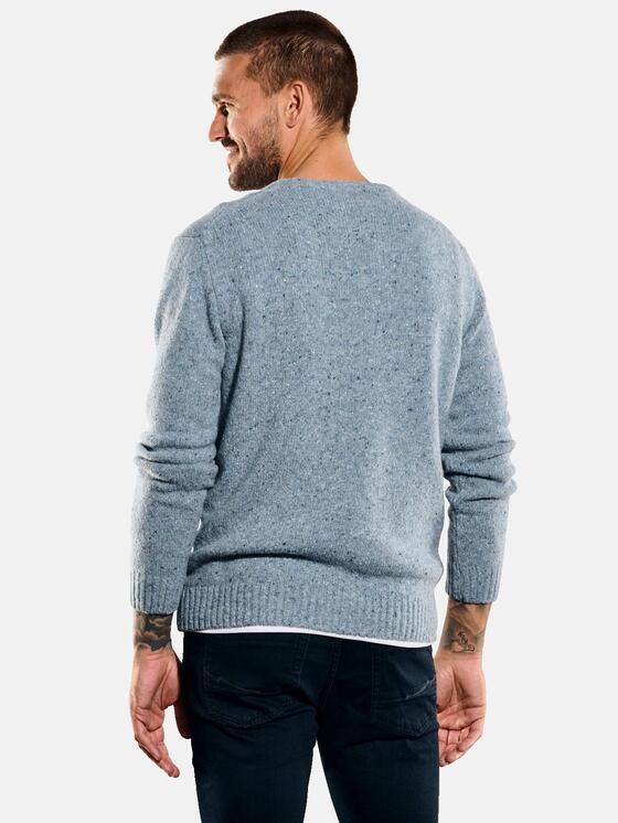emilio adani Herren Rundhals Pullover in Hellblau emilio adani Herren Rundhals Pullover in Hellblau