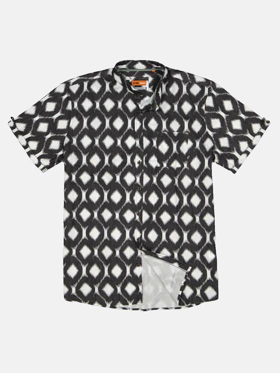 emilio adani Kurzarm-Hemd mit All-Over-Print emilio adani Kurzarm-Hemd mit All-Over-Print