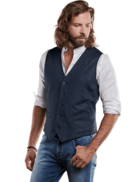 emilio adani Herren Sakkoweste in Indigoblau emilio adani Herren Sakkoweste in Indigoblau