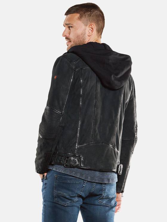 emilio adani Herren Lederjacke in Saphirblau emilio adani Herren Lederjacke in Saphirblau