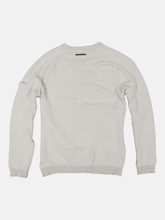 emilio adani Herren Pullover strukturiert in Hellgrau emilio adani Herren Pullover strukturiert in Hellgrau