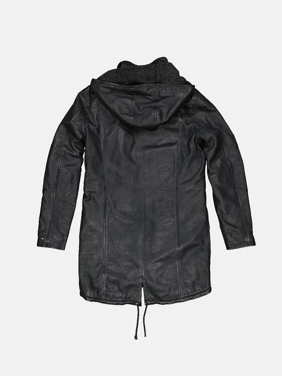 emilio adani Herren Lederjacke in Schwarz emilio adani Herren Lederjacke in Schwarz
